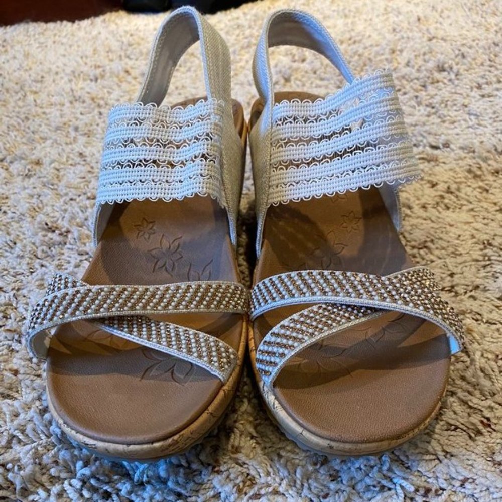 Skechers Cali Luxe Wedge Sandals Size 7